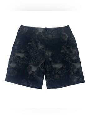 Fishworks Deckies Board Shorts Sz 36 Acid Green Black Cargo Fishing Boat Swim